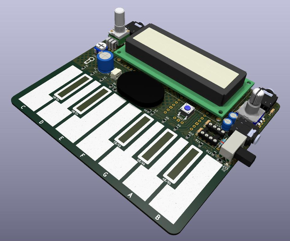 Front view of 3d rendered board